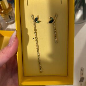 Swarovski Bamboo Gold Earrings
